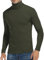 KUYIGO Pull à col roulé pour homme Coupe ajustée Col roulé Haut à manches longues, Vert kaki., L