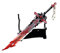 1PC weapon keychain Two-handed Sword desktop ornaments game with display stand (STYLE 4)