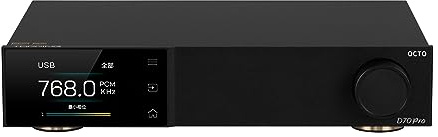 Topping D70 PRO OCTO HiFi DAC Bluetooth 5.1 Support LDAC with RCA XLR Output Remote Control Hi-res Audio Decoder(Black)