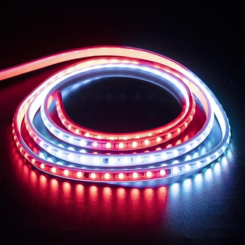RGB LED 220V Striscia Senza Trasformatore Impermeabile IP67 Running Strip Light, 3 Metri Multicolor Strisce LED con Spina (3, RGB)