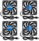 AITRIP 4PCS 80mm 5V USB 0,25A 80 mm 80 x 10 mm 8 cm bürstenloser DC USB Anschluss Computer Kühler Lüfter