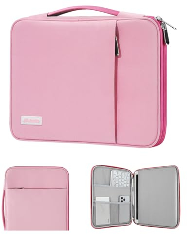 Dadanism 9-11 Tablet Tasche Hülle mit Griff für iPad Pro 11 M4,iPad Air 11,iPad 10. Gen 10,9, iPad 9/8/7. Gen. 10,2, iPad Air 5/4 10,9, Galaxy Tab A9+ 11/S9 FE, Tab M11 11, Rosenrosa + Hellrosa