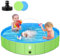 YIKANWEN Piscine pour Chien Pliable, PVC 120x30cm, Stable et Antidérapant, Pataugeoire pour Animaux de Compagnie, Enfants, Verte