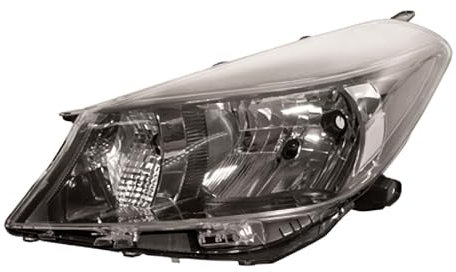 Scheinwerfer links, Modell H4, elektrisch, mit dunkelverchromtem Motor, kompatibel mit Toyota Yaris