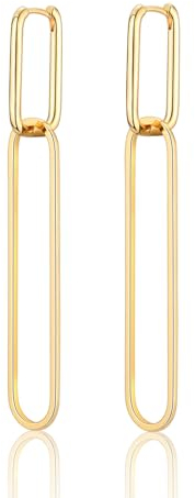 Ohrringe Gold Hängend Creolen mit Anhänger für Damen Geschenk für Frauen Freundin Mama Mädchen