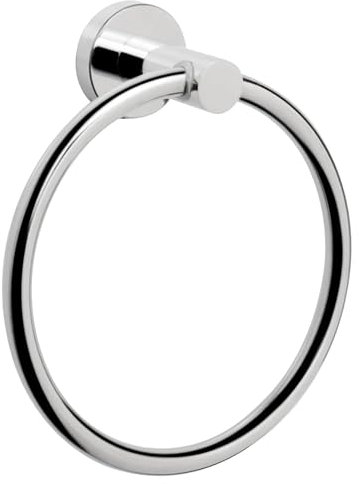 Anello per asciugamani, accessori per il bagno, anello per asciugamani da parete, semplice portasciugamani rotondo in acciaio inossidabile, per bagno e cucina (cromato)