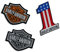 10,2 cm Harley Set mit 3 bestickten Flicken zum Aufnähen oder Aufbügeln
