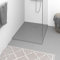 Sufrk Plato de ducha de SMC gris 90 x 70 cm – Plato de ducha Slim cuadrado con borde