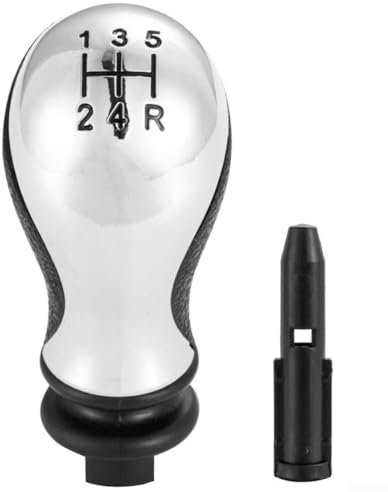 FACULX - Pomo de palanca de cambios de 5 velocidades plateado mate para C5 2001-2008 para Xsara 1999-2008 para XSARA 1999-2010 para C5 2001-2008