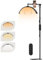SMOCTAR Half Moon Lamp for Eyelash Extensions, 28'' Lash Light for Eyelash Tech, Foldable LED Floor Lamps with Phone Holder, Esthetician Light for Tattoo, Nails, Beauty, Skincare - Black