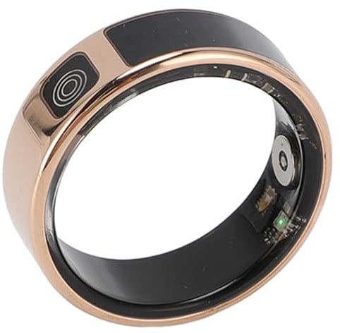 Smart Ring mit Touchscreen-Display, Fitness-Tracker-Ring, Wasserdichter IP68-Edelstahl, Mehrere Sportmodi, App-Unterstützung, 300-mAh-Ladeetui (#9)