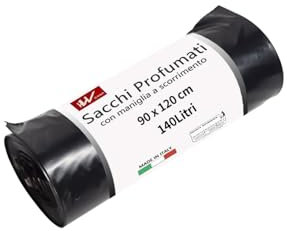 HW CASA 10 bolsas de basura ecológicas de LDPE reciclado, 140 litros, bolsas de basura grandes de 90 x 120 cm resistentes, bolsas para la recogida selectiva reciclable