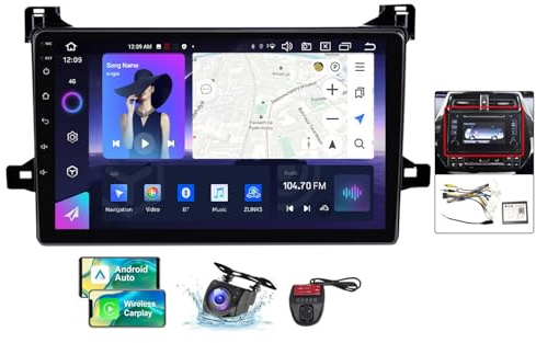 ZZPHKK Android 13 Auto Radio Player 2 Din 9 Zoll Touchscreen für Toyota Prius XW50 2015-2020 Built-in Video Devices/FM RDS DAB+ Radio/Bluetooth 5.0/CarPlay Android Auto/Lenkradsteuerung(B,NF-5)