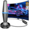 DGUPSP Antenna TV Interna Amplificata Potente,260KM Gamma 360° Ricezione del Segnale Antenne HDTV Digitale per 1080P 4K Tutte le Vecchie e Smart TV DTT DVB-T/DVB-T2