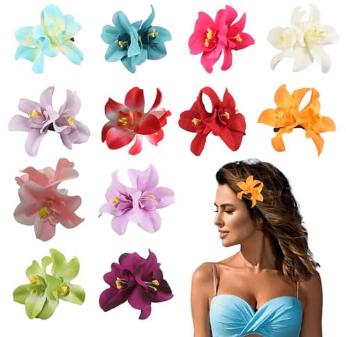 Ninnyi 12 PCS Flower Hair Clip, Bohemian Hair Flowers Clip Accessories for Women Girls Seaside Holiday