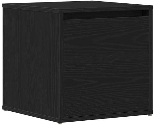 vidaXL Kommode Schwarze Eiche 40,5 x 40 x 40 cm Holzwerkstoff, Moderner Schlafzimmer Organizer, rechteckige und strapazierfähige Box, praktisch für viel Stauraum und Kleidung.