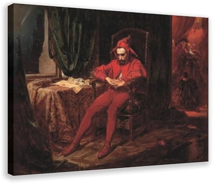 Jan Matejko Stańczyk The Sad Clown Jester Joker Dark Academia Leinwandkunst, Wanddekoration, Poster, Zuhause, Bar, Restaurant, Garage, Café, Logo, Geschenke, 30 x 45 cm