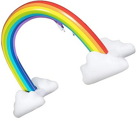Totority 1 Stück Aufblasbarer Regenbogen Sprinkler für Kreatives Wasserspielzeug für Garten und Pool Fördert die Interaktion zwischen Eltern und Kindern aus Leicht zu Reinigen für