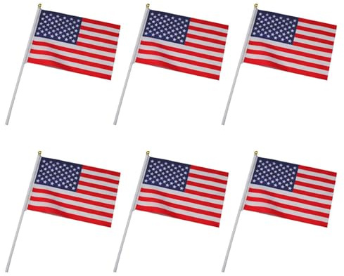 Handflagge, kleine Flaggen, Handflaggen, zeigen Sie Ihren Patriotismus, geeignet für alle, 6 Stück Touristenflaggen