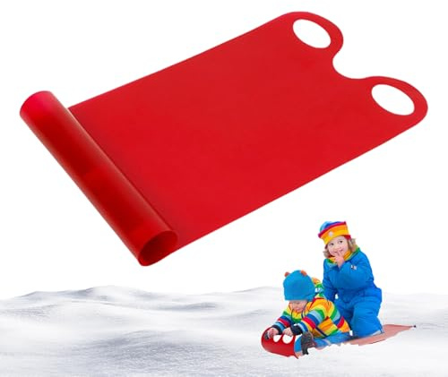 Kids Snow Sled – Flexibler Roll-Schlitten Für Kleinkinder Und Kinder | Kompakter Roll-Schlitten Mit Haltegriff Tragbares Leichtes Snowboard Für Outdoor-Winterspaß & Rodeln
