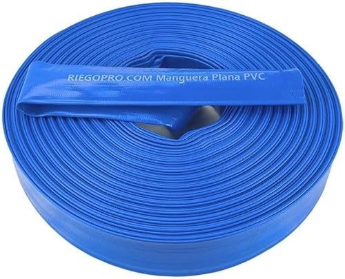 RIEGOPRO Manguera Plana LayFlat 1 1/4 (32 mm) – Rollo 100 m – PVC Reforzado – Presión 4 Bar