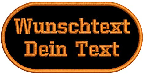 smartoutdoor Rechteckiger Aufnäher Rec3 mit stark abgerundeten Ecken - für Deinen Wunschtext - viele Farben und Größen zur Auswahl -10x6cm - personalisiert