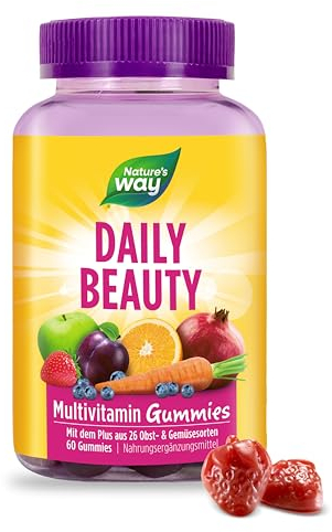 Kollagen Gummibärchen mit Erdbeer Geschmack I 255 mg Collagen Peptide, Zink gegen unreine Haut, Silizium, Biotin hochdosiert, Haut- und Haar Vitamine I Vegetarische Vitamin Gummies I 60 Stk