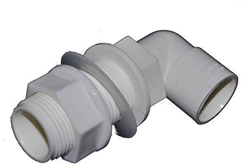 PACK OF 5 - Solvent Weld 21.5mm Overflow Pipe Bent Tank Connector