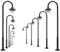 Evemodel 10 STK. Beuchtung Lampen 45mm Spur n 1:160 Modellbau Minigarten Puppenhaus Dekor