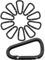 OUTDOOR SAXX 10x Mini Aluminium-Karabiner, Material-Karabiner, schwarz, 4 cm, 10er Pack
