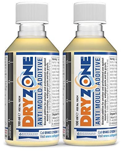 2 x Dryzone Anti-Mould Additive 100ml Concentrate to Make 10L of Emulsion, Vinyl, Silk or Matt Paint (2)