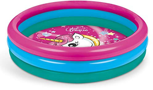 mondo Toys – Piscine Gonflable pour Enfants 3 Anneaux – Diamètre 100 cm – Capacité 84 l. - 16729 Rose