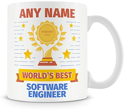 MUGGZ Software Engineer Mug - Worlds Best Award Personalised Cup Gift - Customise with Name