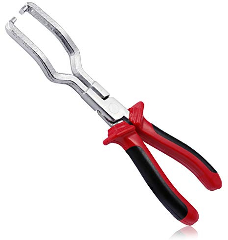 SPEEDWOX 9 Inches Fuel Line Plier Filter Calipers Petrol Hose Pipe Clamp Clip Quick Disconnect Release Removal Hand Tool for Car Auto Maintenance Red Handles