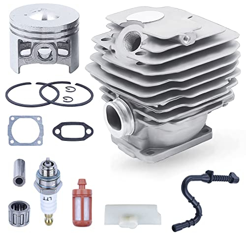 Piston et Cylindre pour STIHL 028 028AV 028AVS 028WB Tronconneuse, ADEFOL Cylindre + Piston + Joint + Bougie + Roulement Pièces de Rechange Moteur 028 AV Accessoire 14 in 1