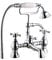 NRG Traditional Bath Shower Filler Mixer Tap & Bathroom Shower Head Set Chrome Brass