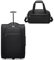 KONO Softcase Kabinentrolley Koffer mit Handgepäck Tasche, Leicht Reisekoffer mit 2 Rollen Kleiner Koffer für Flugzeug Handgepäck für Lufthansa Eurowings Ryanair Rollkoffer Stoffkoffer (Schwarz)