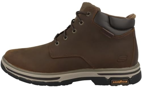 Skechers Segmento 2.0 Brogden, Scarpe Chukka Uomo, Pelle Del Deserto, 44 EU