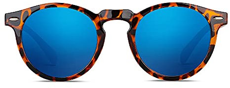 SMOODER Sonnenbrillen DOGMA [Premium] Herren/Damen Runde Jahrgang (ACTIVE BLUE)