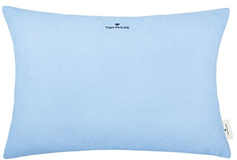 TOM TAILOR Deko Kissen Dove Signature • 2er Set Kissenbezug 40x60 hellblau • Deko Wohnzimmer • ohne Füllung • Pflegeleichte Kissenhülle
