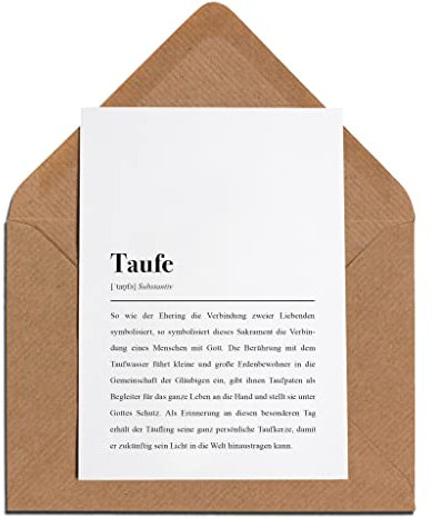Taufkarte mit Umschlag: Taufe Definition