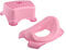 DIVCHI Toilet Training Kids Non Slip Up Step Stool + Toilet Training Seat Combo Unisex White for Safe Toddler Loo Potty Training in The Bathroom and Home (Pink)