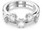 Swarovski Damen-Damenring Metall Swarovski-Kristall 52, Silber 32022376
