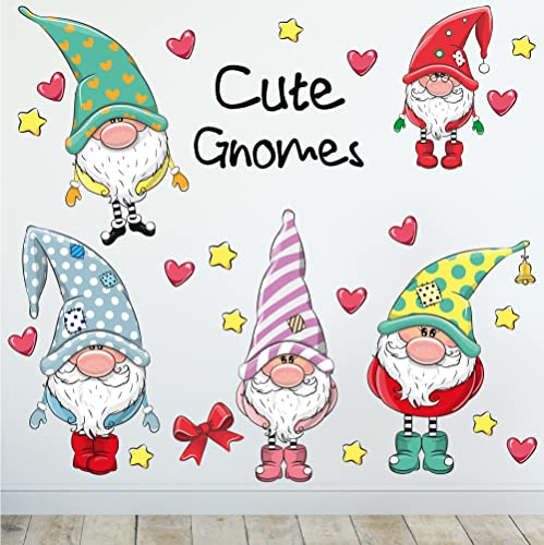 Sunnywall Wandsticker Wandtattoo Wandbild Baby Aufkleber Kinderzimmer Baby Wandaufkleber Spielzimmer (Wichtel Xmas Charaktere)