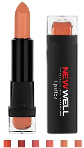 NEWWELL Lippenstift Matt, Intensive Farben, 24 Stunden Langanhaltender Matt-Effekt, Elegante Lippen, Verschiedene Farbnuancen (03)
