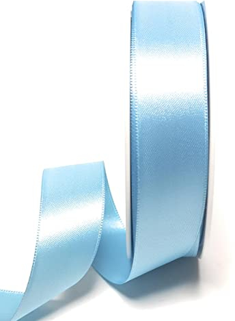 s.dekoda Satinband 25m x 25mm Hellblau Schleifenband Dekoband Satin