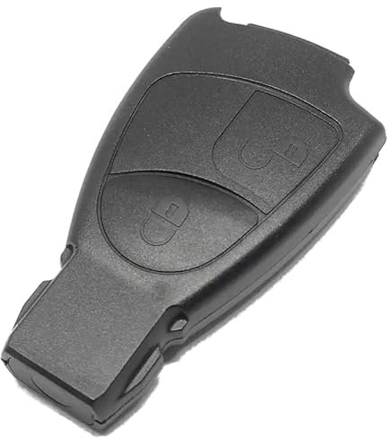 2 Tasten Auto Schlüssel Gehäuse für Mercedes W169 W245 W202 W203 CL203 W210 W211 - ohne Transponder Batterien Elektronik - schwarz