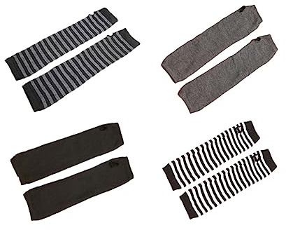 PACKOVE 4 Paare Warme Handschuhe Für Lange Handschuhe Lange Fingerlose Handschuhe Fingerlose Handschuhe Für Damen Warm Armstulpen Ärmel Fräulein Verdicken Baumwoll-handschuhe