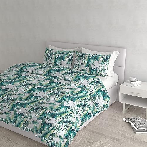 Italian Bed Linen Dafne Mikrofaser-Bettwäsche-Set, Maui, für Doppelbett