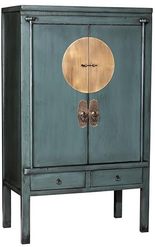 Couleurs de l'Orient Chinois Cabinet de mariage gris foncé – Gris mystique – Armoire Orientale – Armoire asiatique
